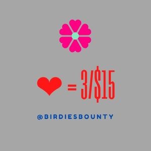 COPY - ❤️=3/$15 Bundle three hearts for $15